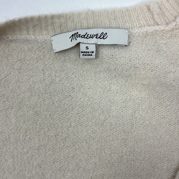 Madewell Wrap Front Beige Tan Pullover Sweater Size S - Picture 9 of 10
